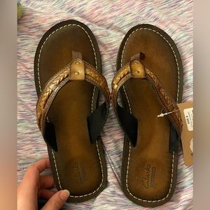 Clarks flip flops brand new with tags